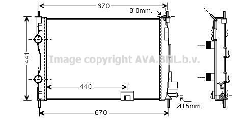 AVA QUALITY COOLING Радиатор, охлаждение двигателя DN2287